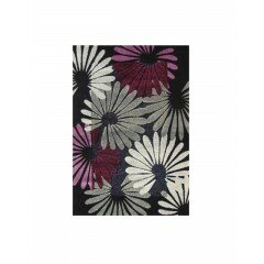 Alfombra flores malva 100x150 cm