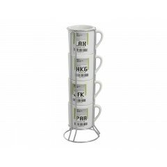 Conjunto 4 tazas Airport