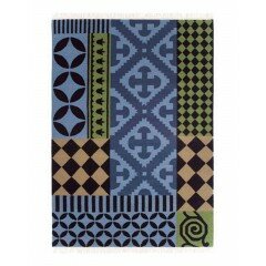 Alfombra Siracusa reversible azul 170x240 cm