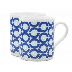  2 Tazas Círculos azules